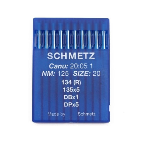 SCHMETZ sewing machine needles CANU 20:05,134R,SY 1955,DPx5,135x5 SIZE 125/20